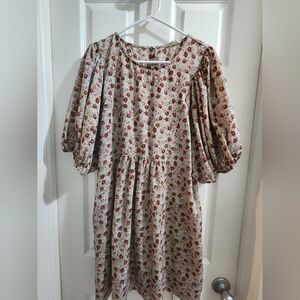 Floral Puff Sleeve Dress